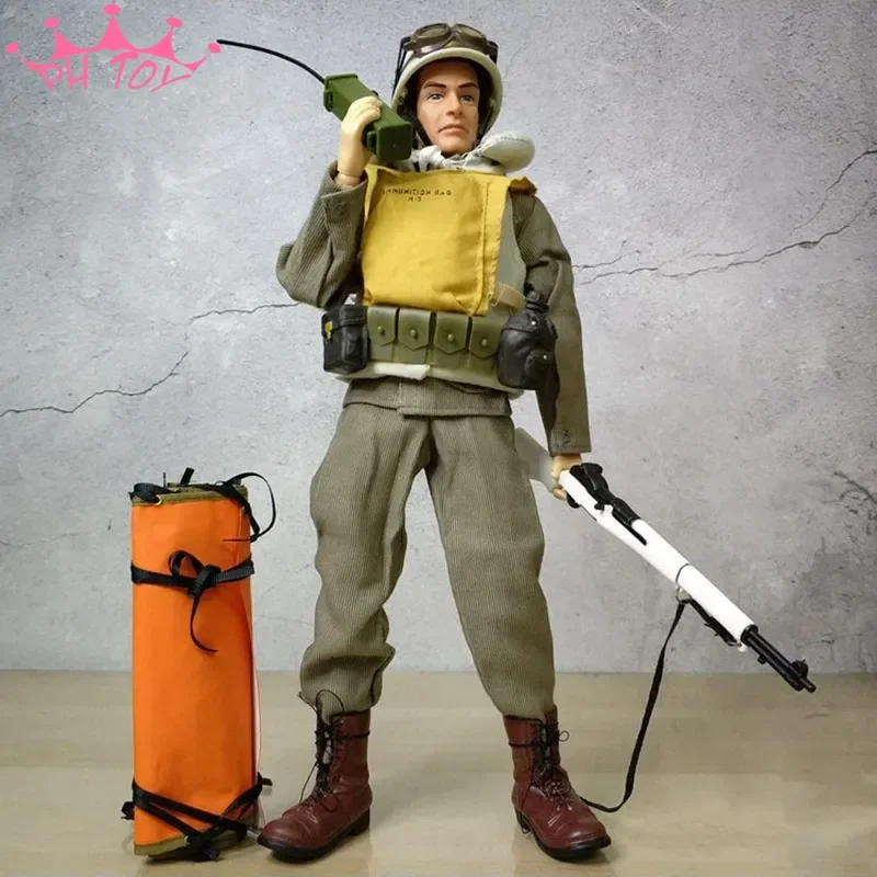 30cm Doll WWII Normandy Landing Boat Soldier Model 1/6 Scale Male Soldier Action Figures with Clothes Head Body Weapon Scene Toy