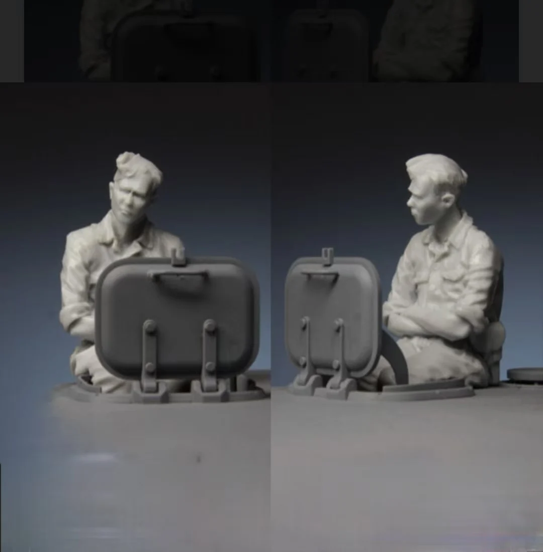 1:35 Resin kit  Panzer Crew, Kursk 1943  2 Collectible Unassembled Sculpture for Hobbyists