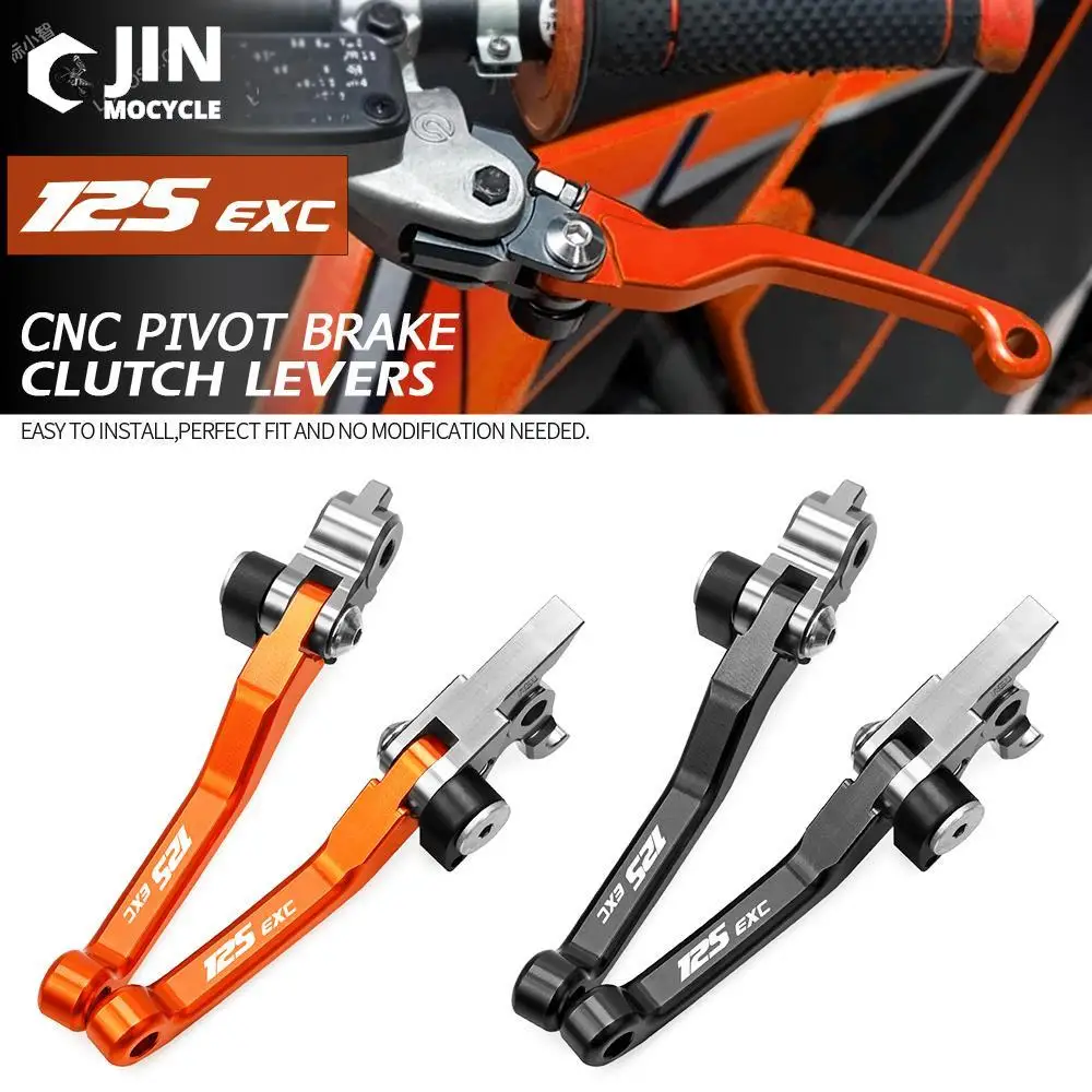 CNC For 125EXC SIX DAYS 2004-2016 2015 2014 2013 125 EXC Motocross Foldable Pivot DirtBike Brake Clutch Lever Cable Lever Handle