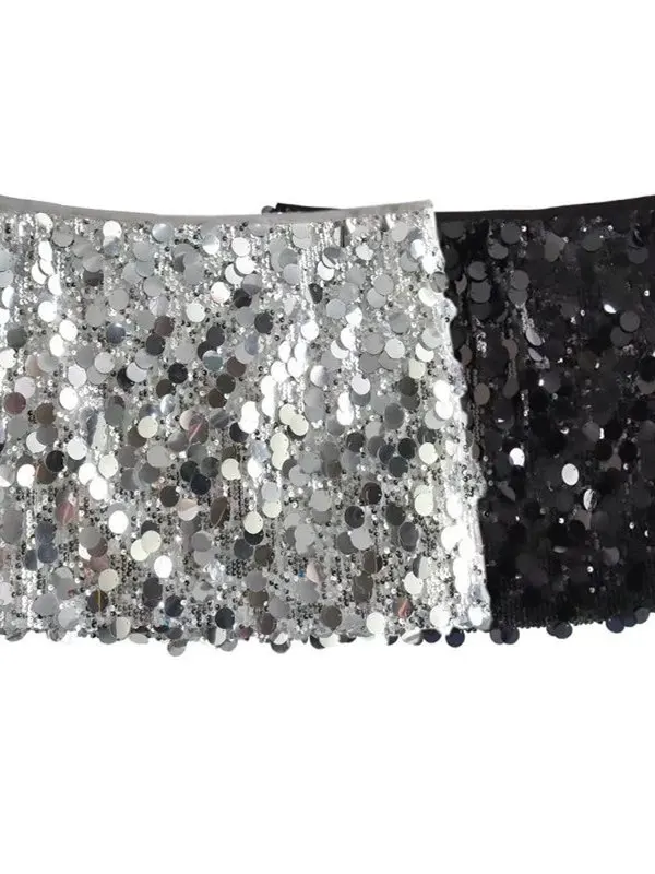 Sexy espumante faion ort saia cintura baixa bodycon saia cor pura a linha silhueta ultra ort saia para mulheres jovens