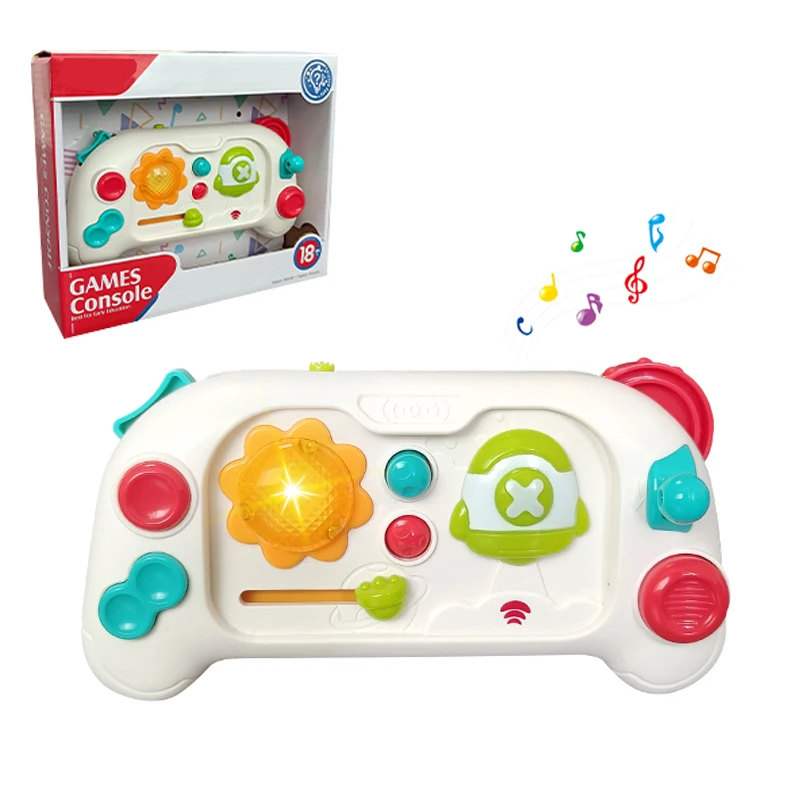 Mini Game Console Baby Simulation Game Console Toys with Music&Lights  Finger Action Fine Training Montessori Educational Toys