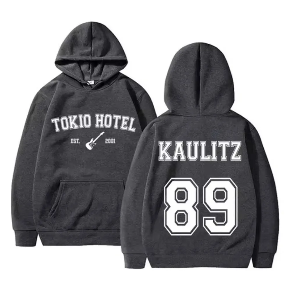 Tokio Hotel Unisex Teen Boy Girl Hoodie Kaulitz Fashion Fleece Luxury Hooded Sweatshirt Plain Autumn Print Men Women Pullover