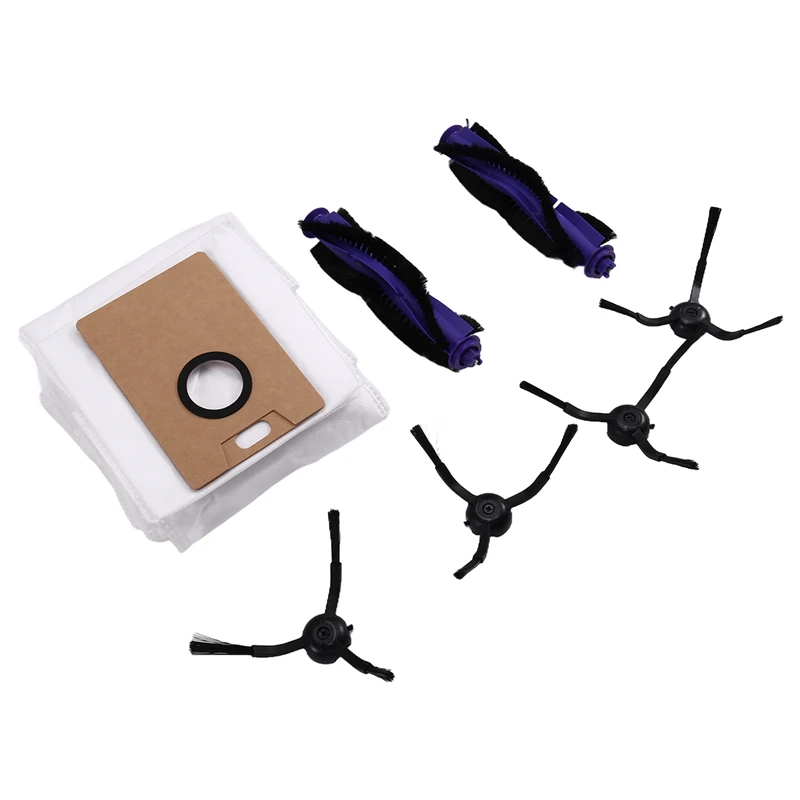 Main Brush Roller Brush Side Brushes Dust Bags Kit for RV30 Max/RV30 Plus/RV20 Robot Vacuum-A63M
