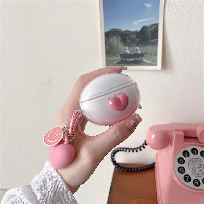 หูฟังสําหรับ Huawei Freebuds 6i/5i, หัวใจรักน่ารัก/ดอกไม้/หมี/รูปแบบหน้ายิ้มกันกระแทกฝาครอบป้องกันสําหรับหญิง