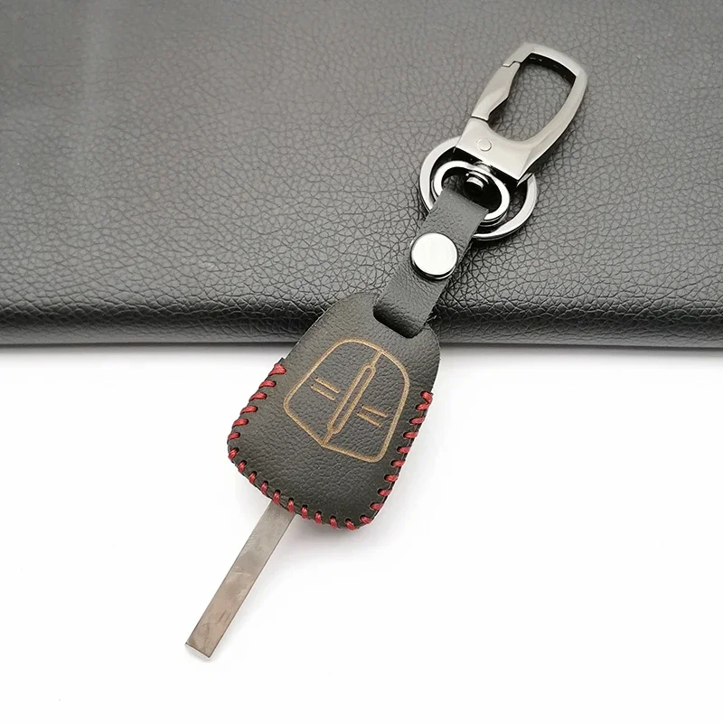 leather car key case For Vauxhall / Opel Corsa D Meriva Signum Vectra Zafira ASTRA H Agila Holder Remote Shell Cover Key Fob