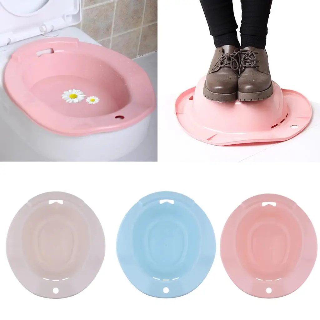 Easy Cleaning Hip Bath Tub Sitz Bath for Toilet Plastic Basin for Women Elderly Daily Use