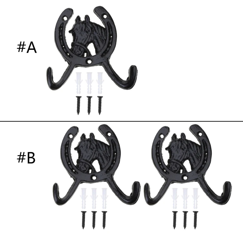 Multifunctional Iron Horseshoe Hook Handmade Clothes Hat Hook Decorations Dropshipping