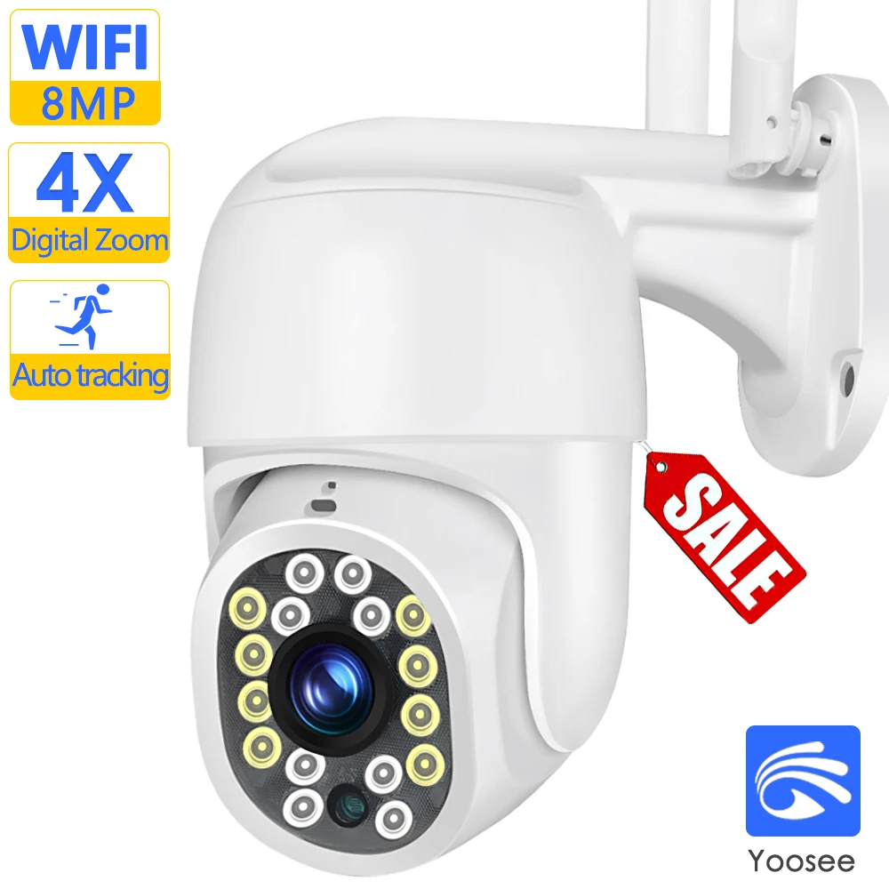 1080P Security Camera Outdoor CCTV Video Surveillance 2K Mini Dome IP Cam Auto Tracking H.265 Onvf Yoosee Color Night Vision P2P