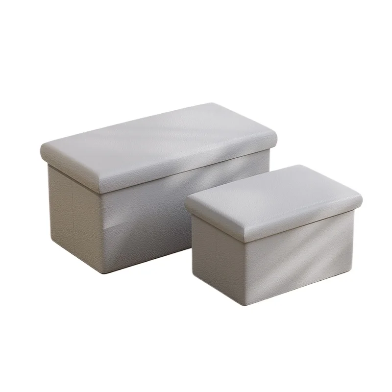 Multifunctional Rectangular Storage Ottoman for Living Room Sofa Entryway Shoe Bench Foldable Toy Snack Organizer Footstool
