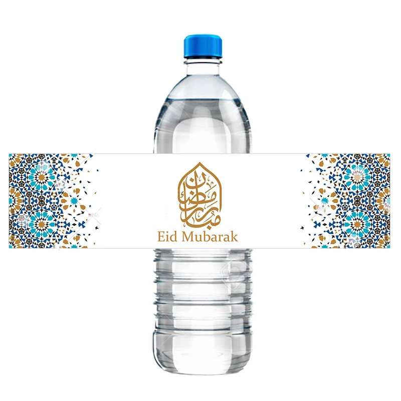 20pcs Eid Mubarak etichette adesivi Eid al-fitr decorazione adesivi per bottiglie d\'acqua musulmano islamico Festival decorazioni fai da te