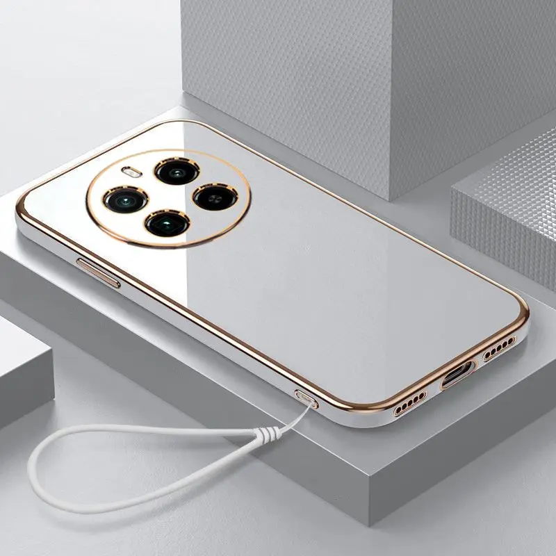 حافظة لهاتف Realme 12 4G Realme 12 Pro حافظة هاتف Realme 12 + حافظة Realme 12 Pro Plus + غطاء خلفي فاخر مطلي مربع مقاوم للصدمات