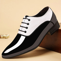 2025 Men Oxford Shoes Luxury Patent Leather Men Dress Shoes Pointed Toe Formal Office Shoes High Quality Men Praty Wedding Shoe