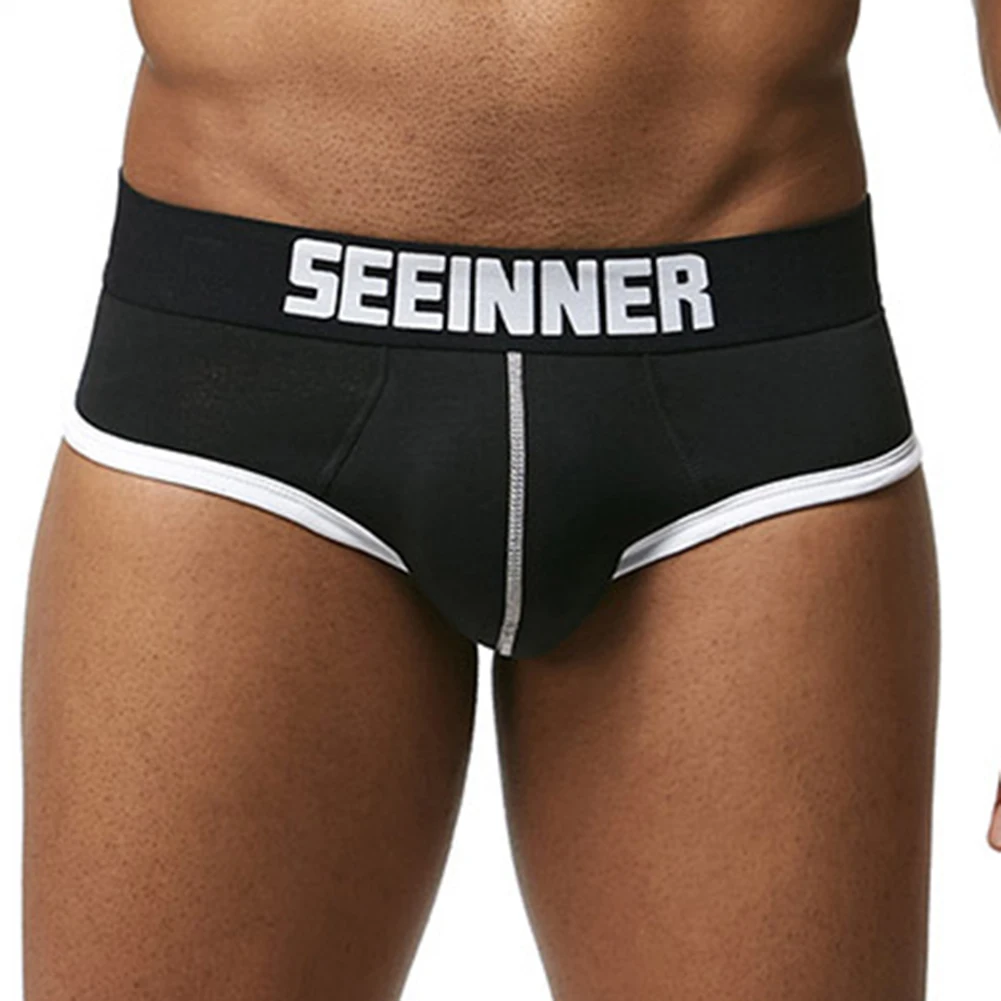 Breathable Underpants Boxers Briefs Classic Style Color Matching Pattern Cotton Underwear Fashionable Boxers Underwear For Men