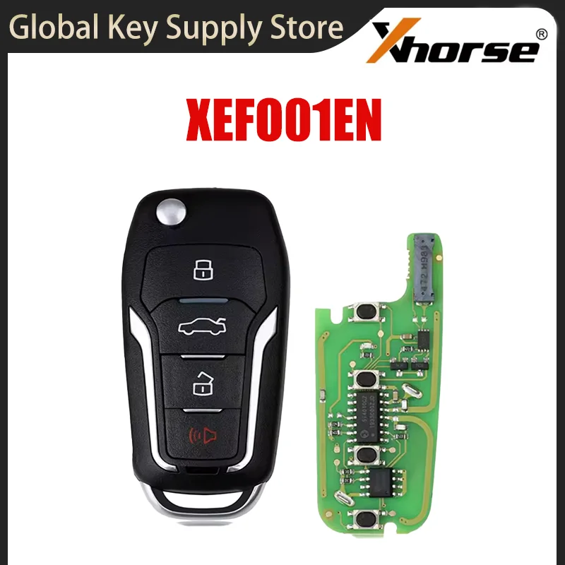 Xhorse XEFO01EN Super Remote For Ford 4 Button Flip Car Key Built-in Super Chip