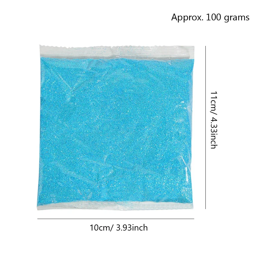 100g bulkpakketten extra fijn nagelglitterpoeder voor nail art tips ontwerpen, body art, ambachtelijke glinsterende decoratie