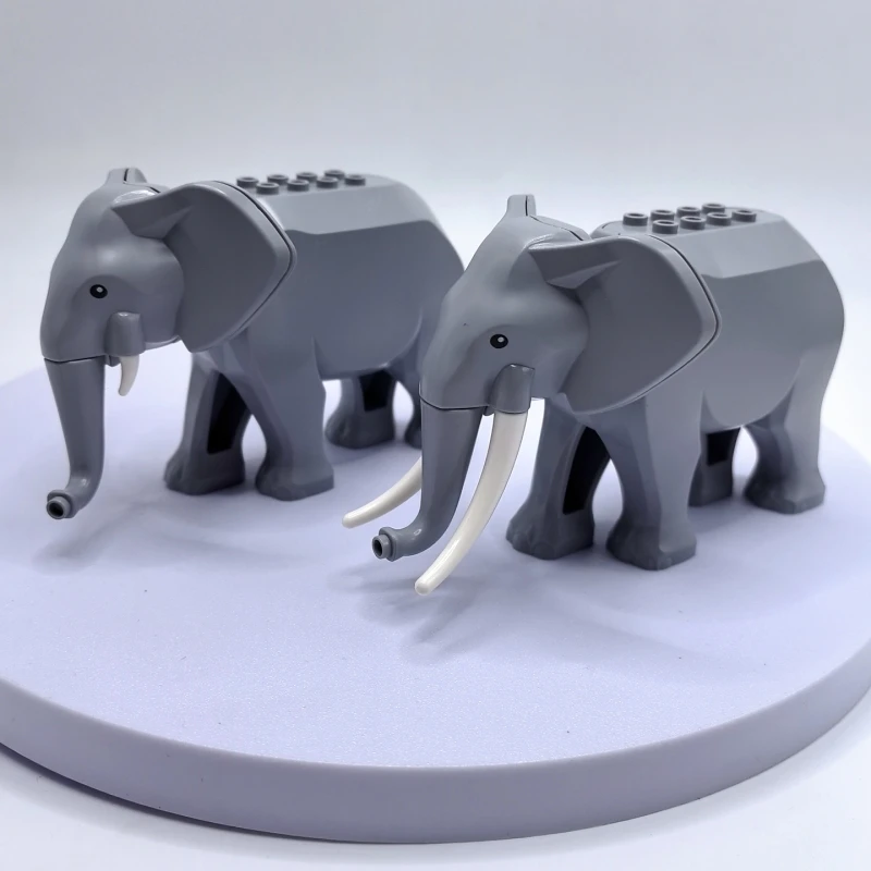 1pc Light Grey Elephant Assembly Figures Decorative Statues Ornaments