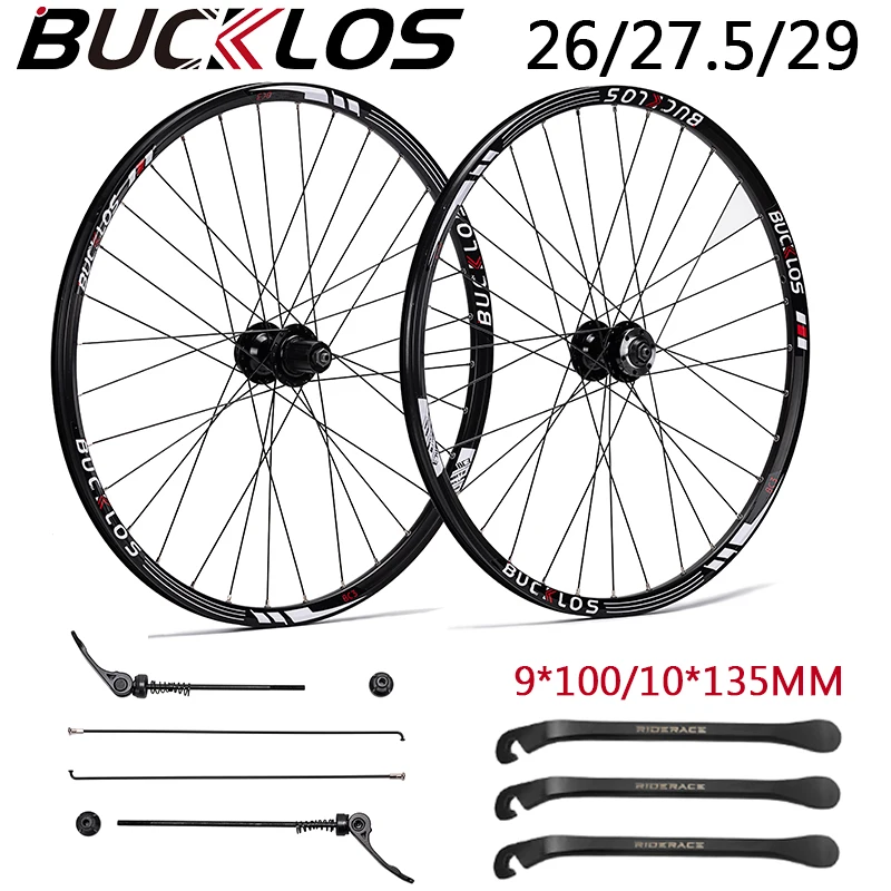 BUCKLOS MTB Wheels 26 27.5 29 Mountain Bike Wheelset 9*100MM 10*135mm Bicycle Wheelset 8/9/10S Bike Wheel Rim for HG