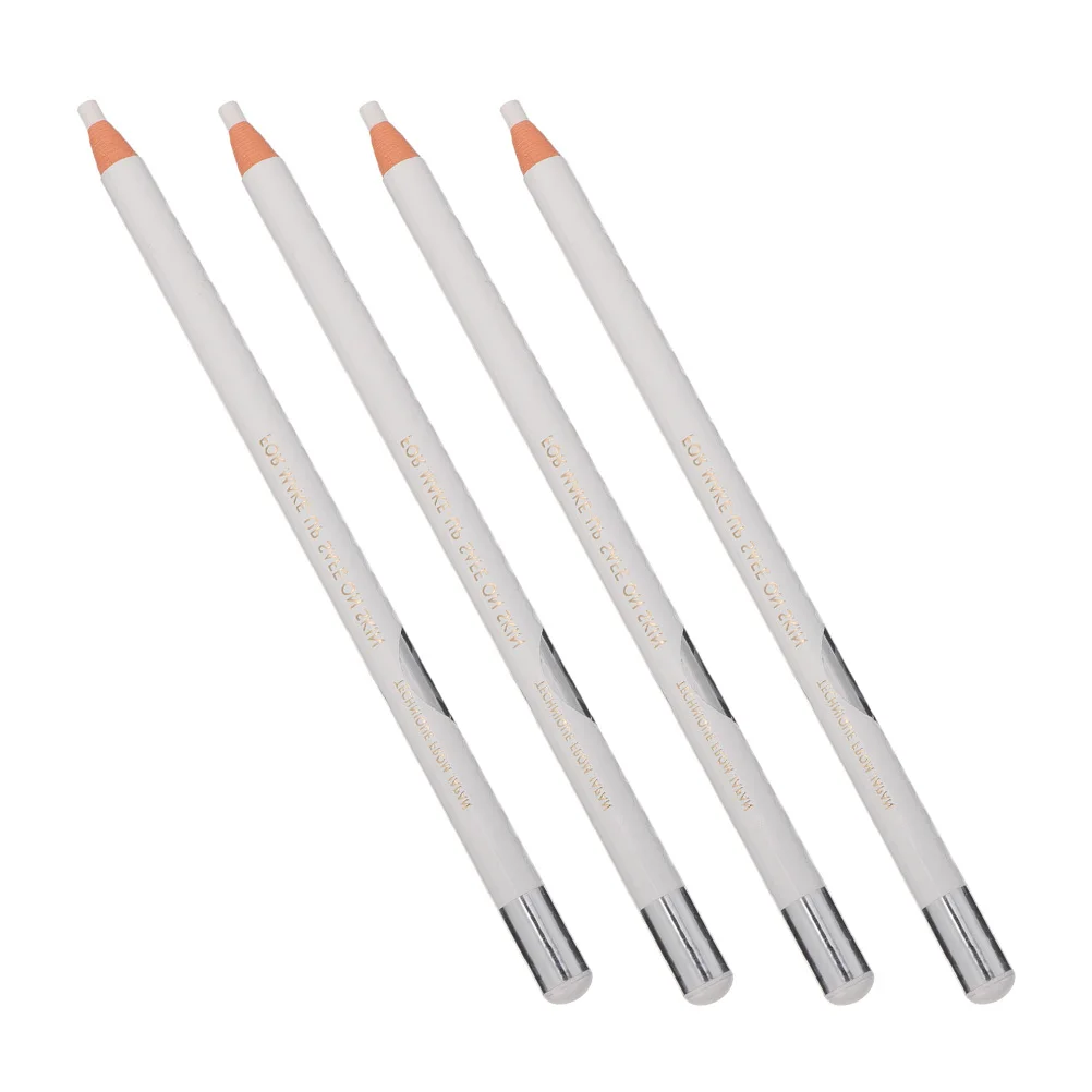 4pcs White Eyebrow Pencil Multipurpose Eyeliner Pen High-Quality Eye Makeup Tool Eyeliner Drawing Pencil For Women