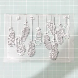 ZFPARTY Summer Flip Flops Transparent Clear Silicone Stamp/Seal for DIY scrapbooking/photo album Decorative clear stamp sheets