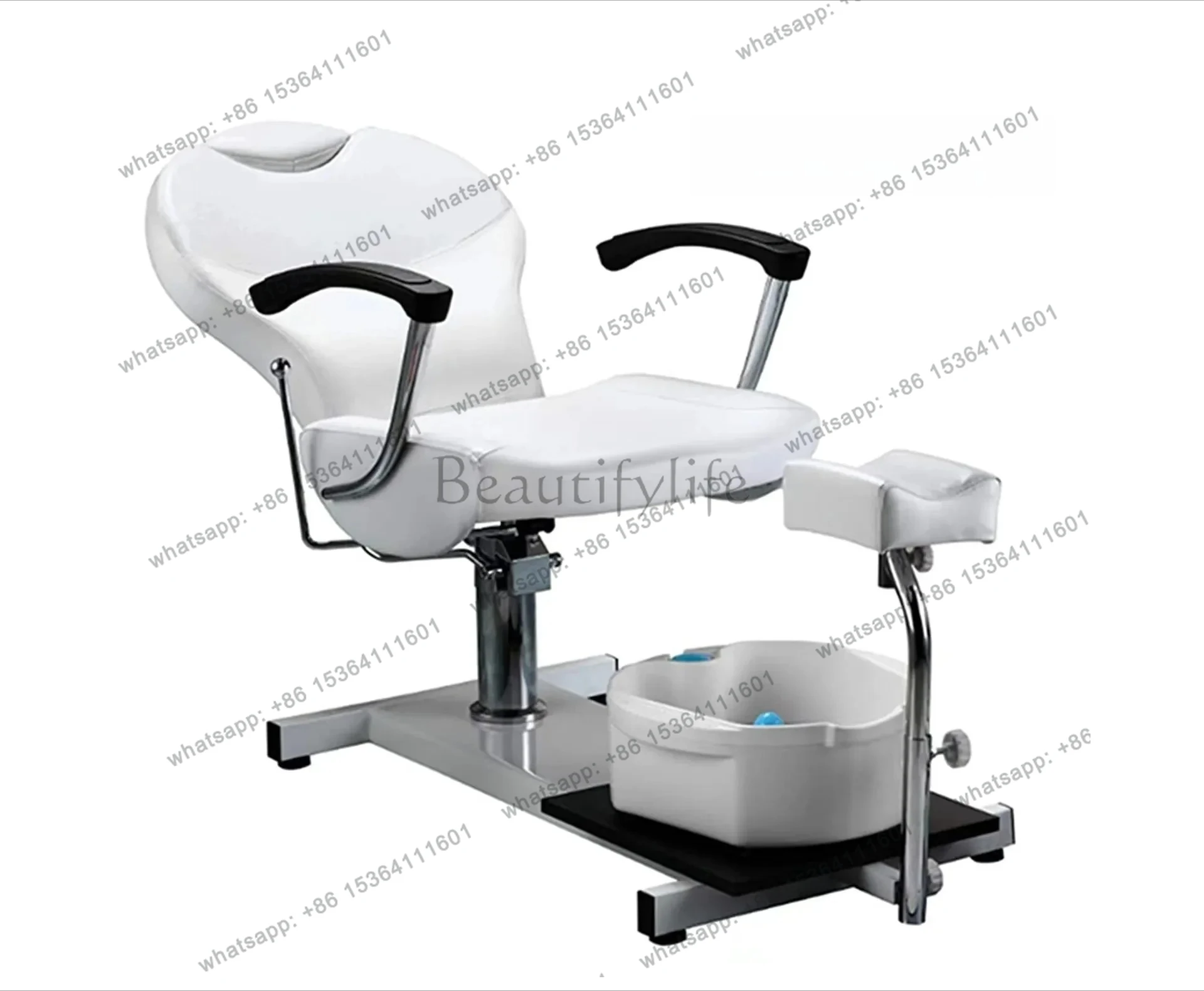 Simple Retro Beauty Salon Pedicure Barber Foot Bath Chair with Foot Bath Beauty Salon Furniture