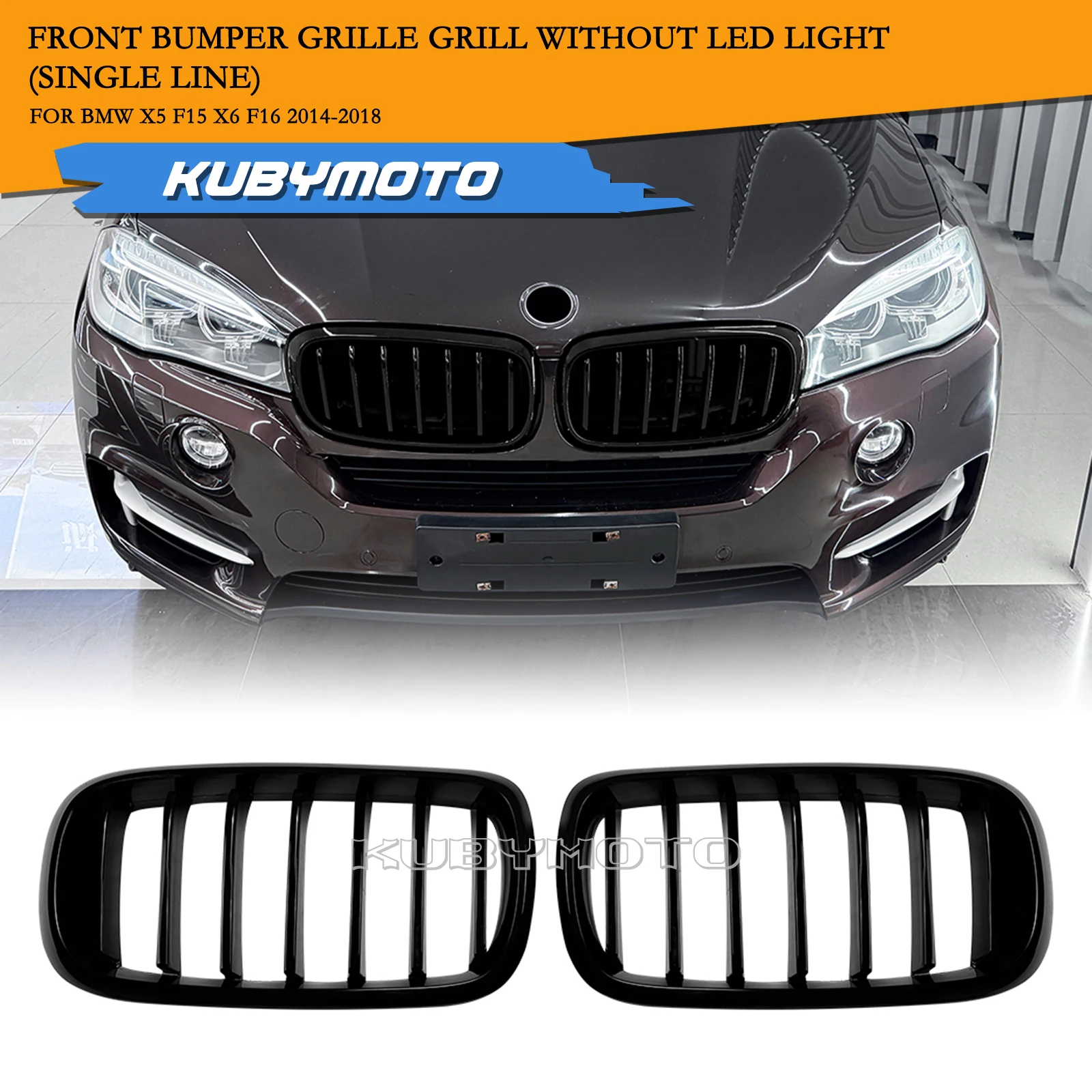 

Front Kidney Grille Racing Grill Hood For BMW X5 F15 X6 F16 2014-2018