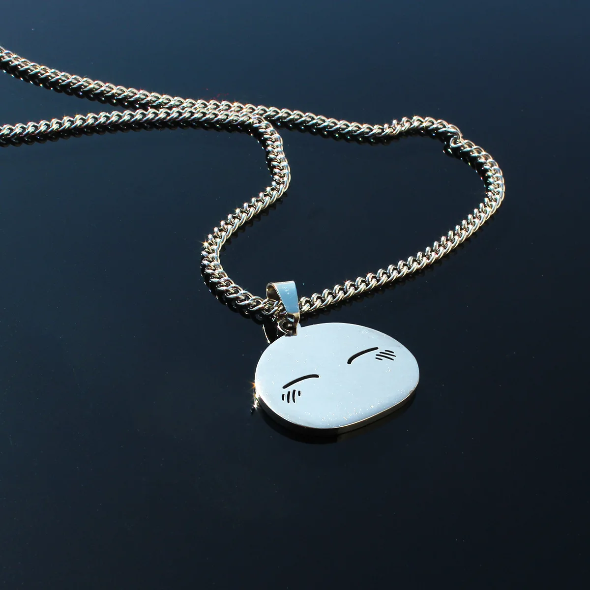 That Time I Got Reincarnated As A Slime Necklace Woman Anime Bridal Necklaces Chain Pendant Jewelry Silver Color Metal Collares