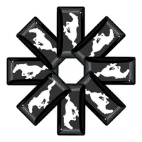 10pcs Car Brand Logo Multi-function Dashboard Door Dashboard Sticker For Ford Mustang  Niniature Votiture Boss GT Escala Llavero
