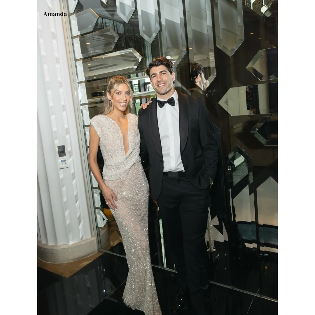 

Белое платье для выпускного вечера Amanda с v-образным вырезом и открытой спиной, платье de noche, блестки, без рукавов, длиной до пола, торжественное вечернее платье 2025