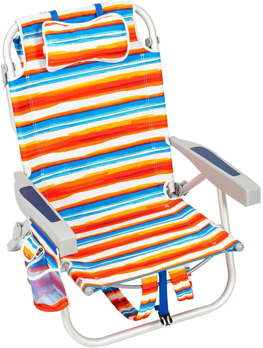 beach chair,2 Pack Backpack Beach Chair 5 Position Chair, Including Lay Flat