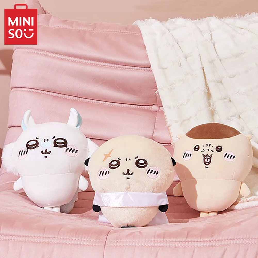 MINISO Anime Cartoon Chiikawa Series Kurimanju Rakko Momonga Plushie Doll Toys Cute Soft Plush Appease Toys Girl Birthday Gift