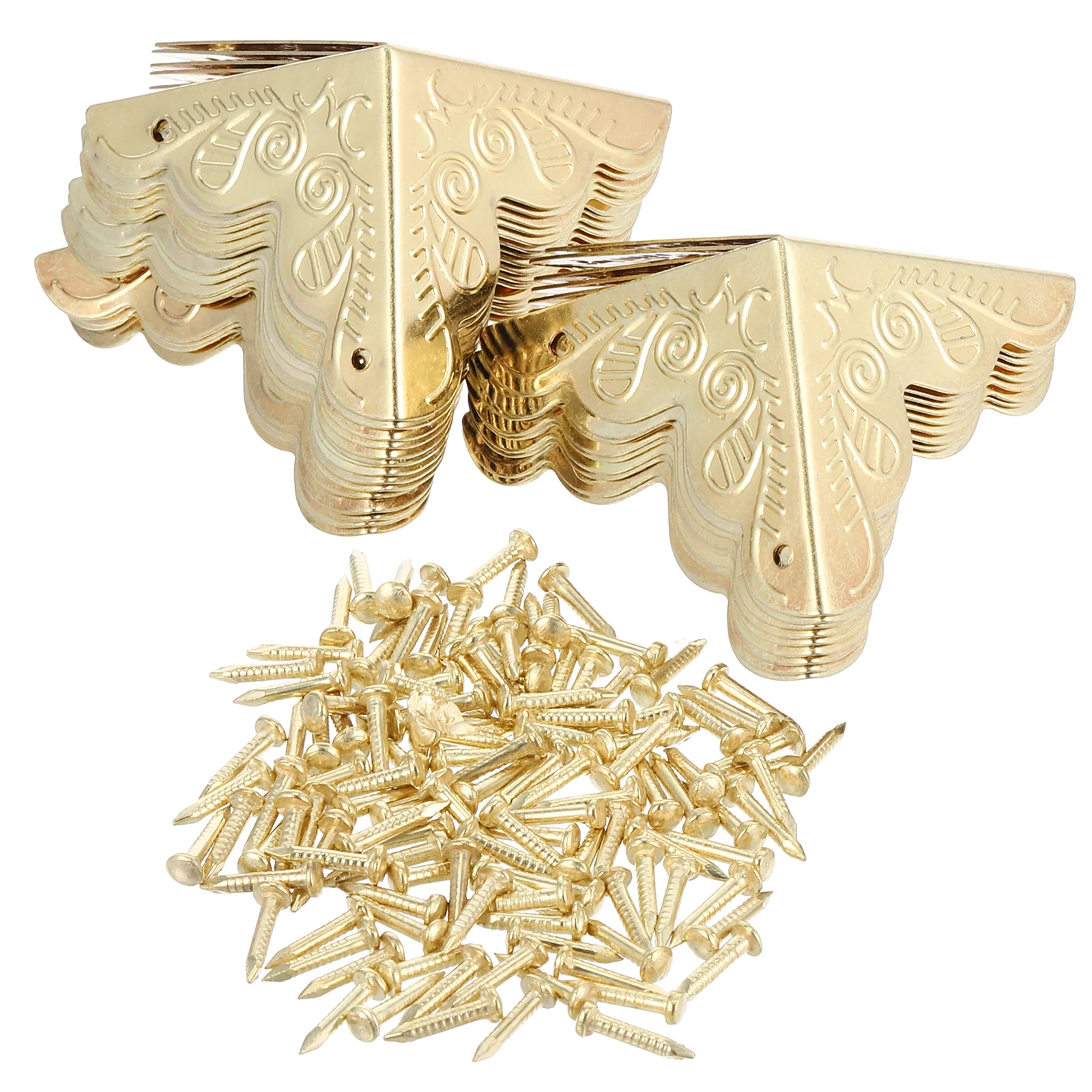 

24pcs Corner Guards Unique Design Iron Material Wraparound Protection Decorative Edge Cover