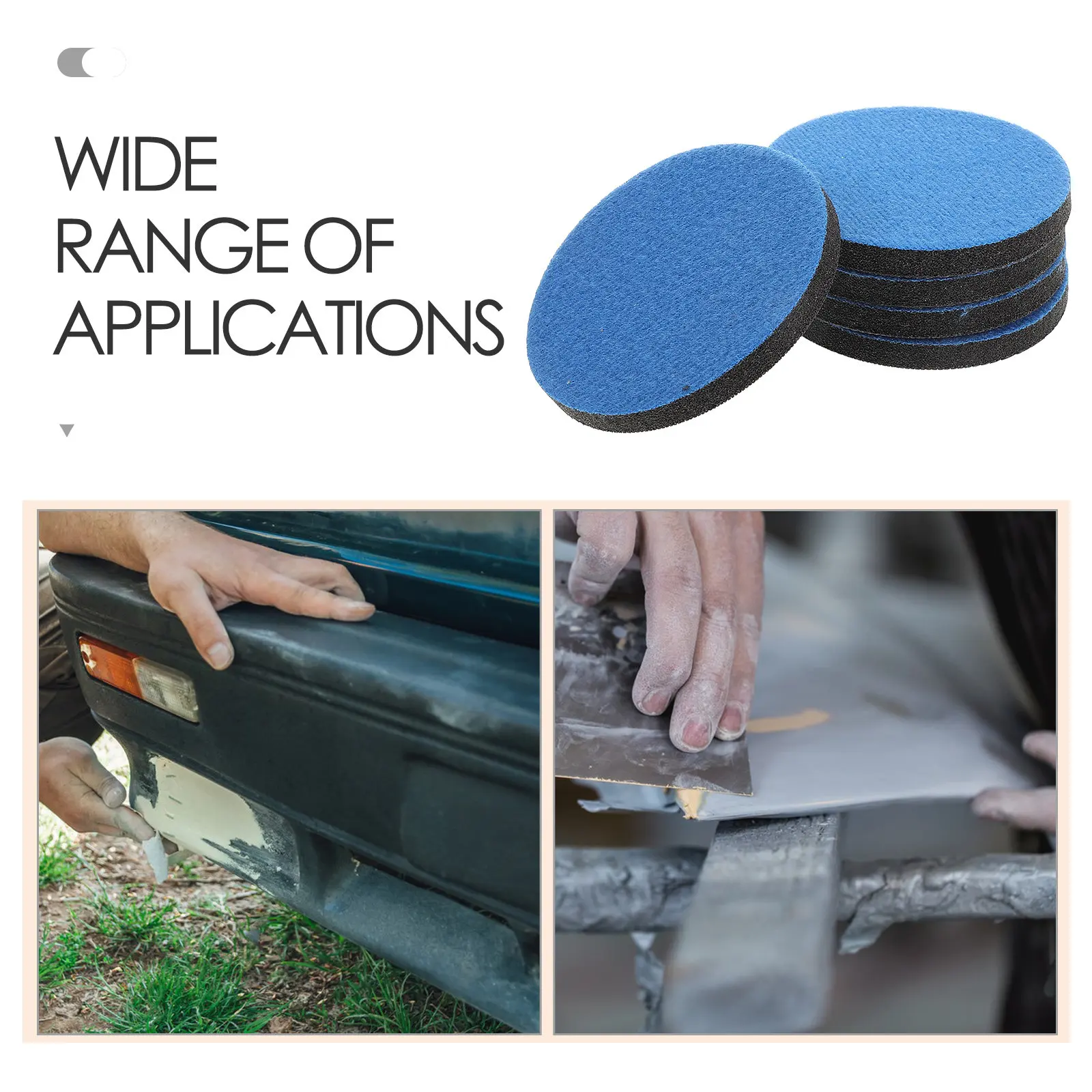 Sanding Hand Drywall Tool Polishing Sandpaper Metal Holder Halloween Christmas Car Glass Polishing Kit Glass Sanding Pad 5PCS