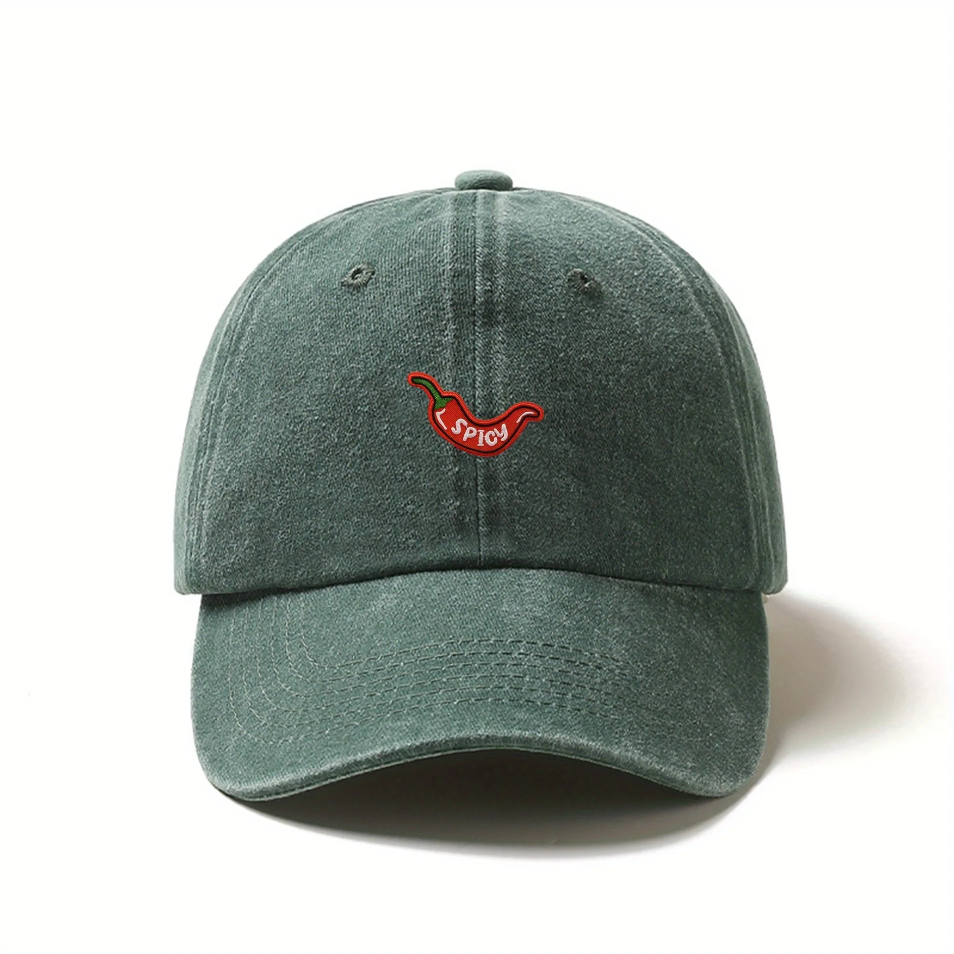 Exquisite Embroidered Cartoon Pattern, Washed Retro Baseball Cap, Unisex, Adjustable Duck Tongue Cap, Halloween Christmas Outdoo