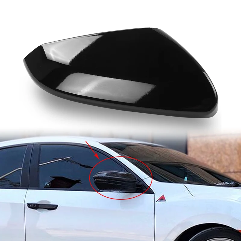 Car Rearview Side Mirror Covers Cap Left Right For Honda Civic 10th 2016 2017 2018 2019 2020 2021 Car Replacement Accessories ﻿