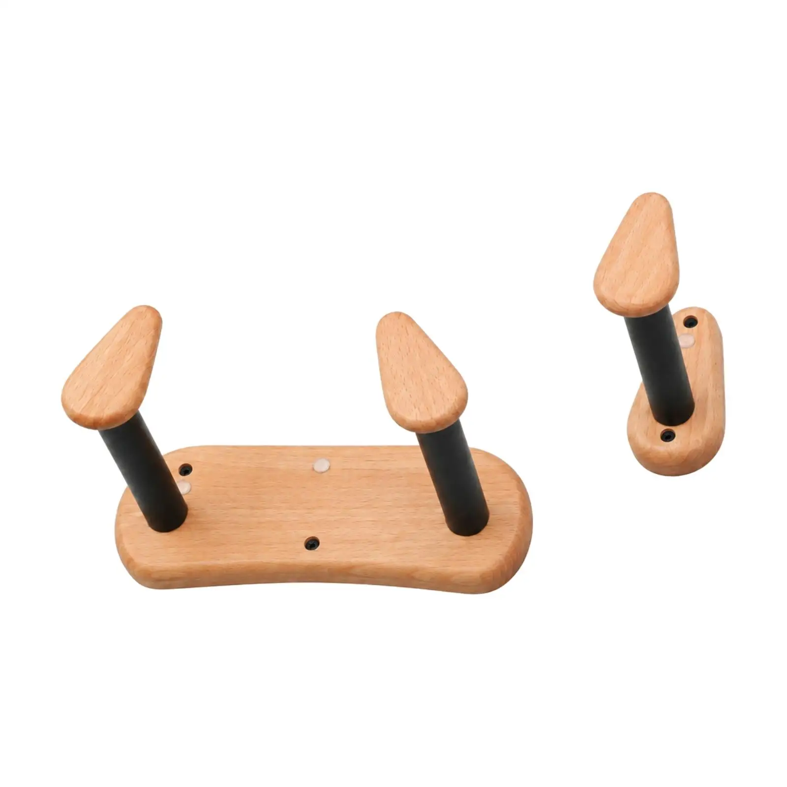 Split-Support Guitar Wall Hanger Soft-Rubber Padded Angled String Instrument Display Hanger Scratch-Resistant Wood and Iron