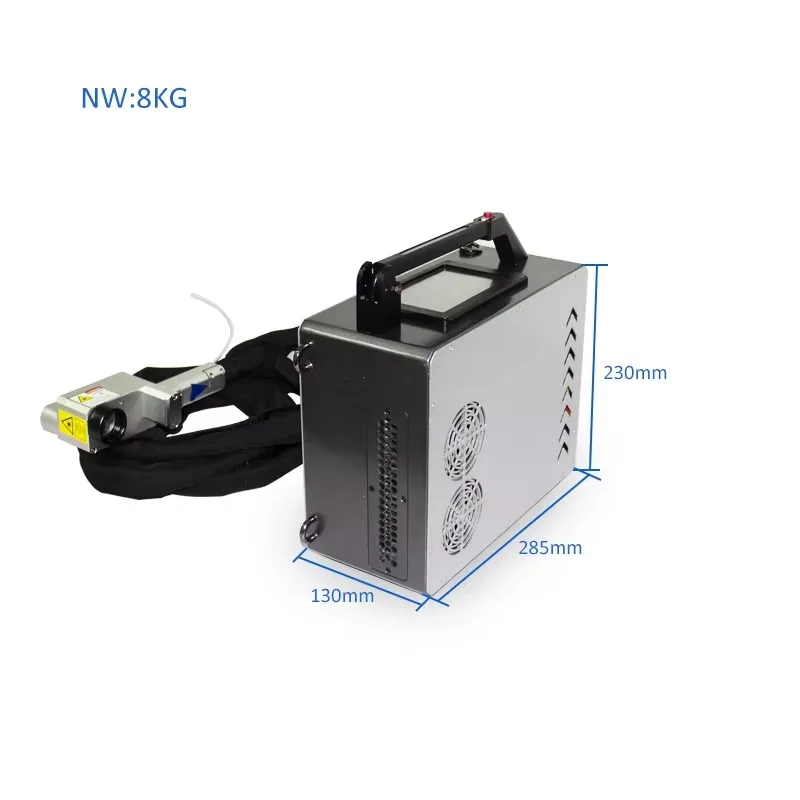 Tragbarer Laser-Rostentferner, 50 W, Laser-Reinigungsmaschine zum Entfetten von Rucksack-Rostfarben