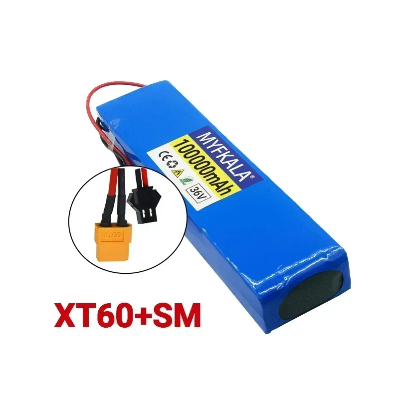 36V 100Ah 18650 Rechargeable Lithium Battery Pack 10S3P 1000W Power Modified Bicycle Scooter Electric Vehicle with BMS