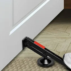 Heavy-Duty Metal Door Lifter 360° Rotation Lever-Activated Door Panel Elevator Installation Aid for Simplified Door Installation