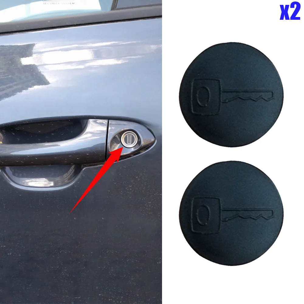 2x New For KIA Magentis II III 2006 2007 2008 2009 2010 - 2015 Auto Door Handle Key Hole KeyHole Cap Plug Trim Cover Clips New