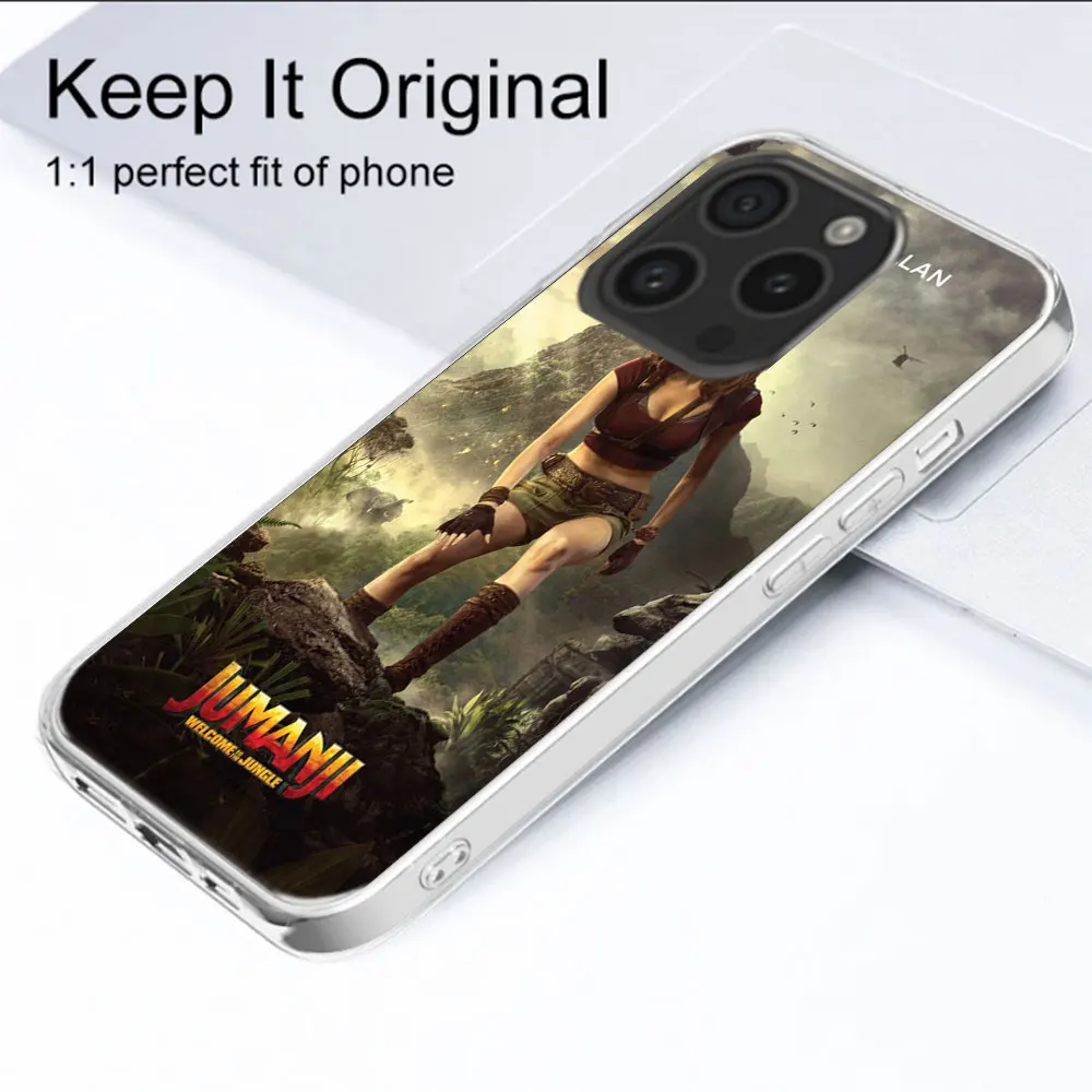 Jumanji Welcome to the Jungle Clear Phone Case For Apple iPhone 12 13 Mini 11 14 15 16 Pro Max Cover XS MAX XR Soft