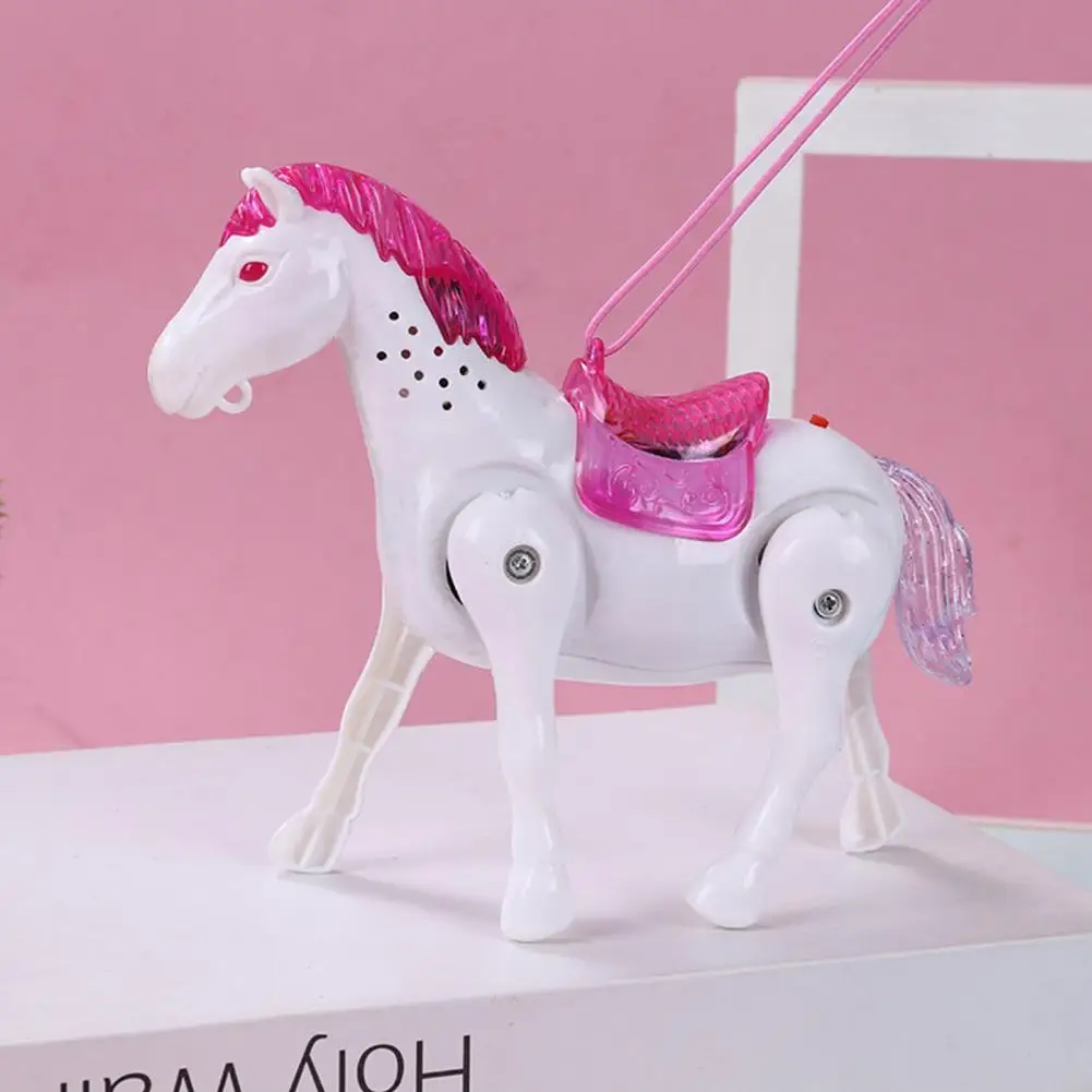 

Daily Horse Model Colorful Moving Horse Toy Electrical Soundable Horse Model