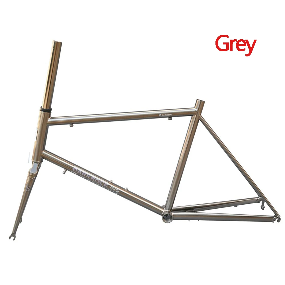 22\'\' DARKROCK DR-451 Mini Velo Road Highway Frameset Reynolds 520 Steels ClassicCr-Mo Silver Frame Bicycle Accessories