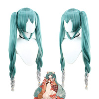 VOCALOID Snow Miku 2024 Cosplay Wigs VOCALOID Cos Miku Cosplay Heat Resistant Synthetic Hair + Wig Cap