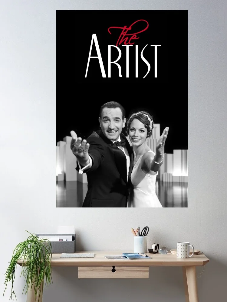 

THE ARTIST - Movie Film Canvas Poster Print, Home Decor Wall Art Painting