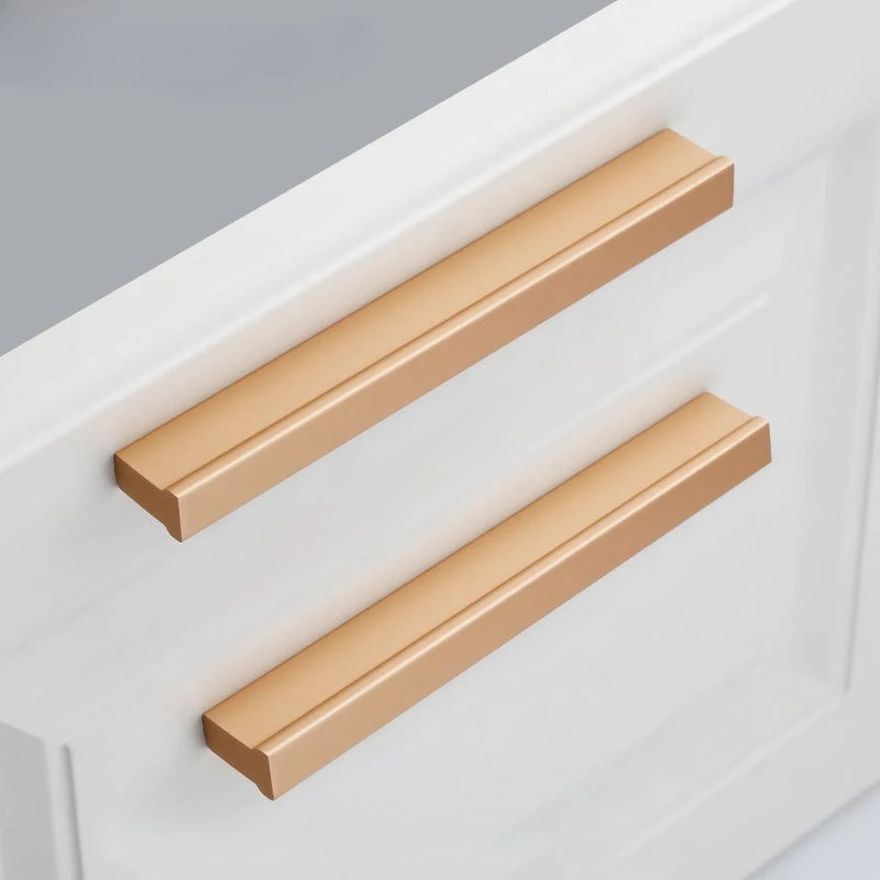 Modern simple cabinet door cabinet drawer handle aluminum alloy lengthened custom black wardrobe door handles