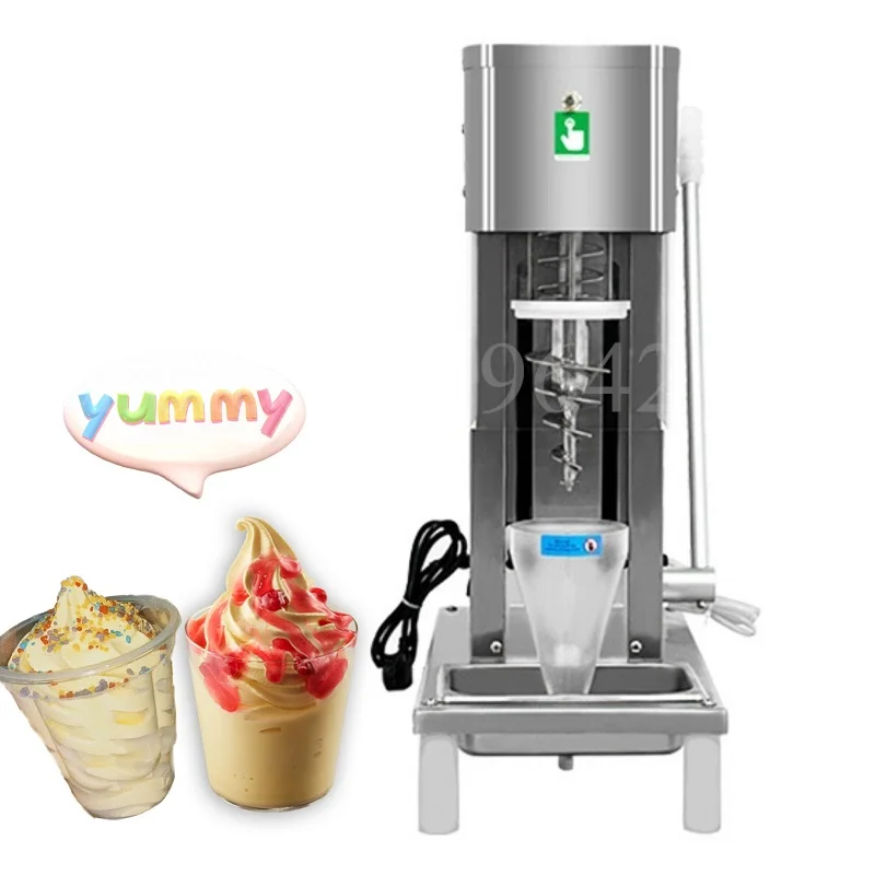 

Easy to Operate Manually Controlled Fruit Ice Cream Mixer with Adjustable Speed Fancy Fresh Fruit Milkshake Ice Cream Machine