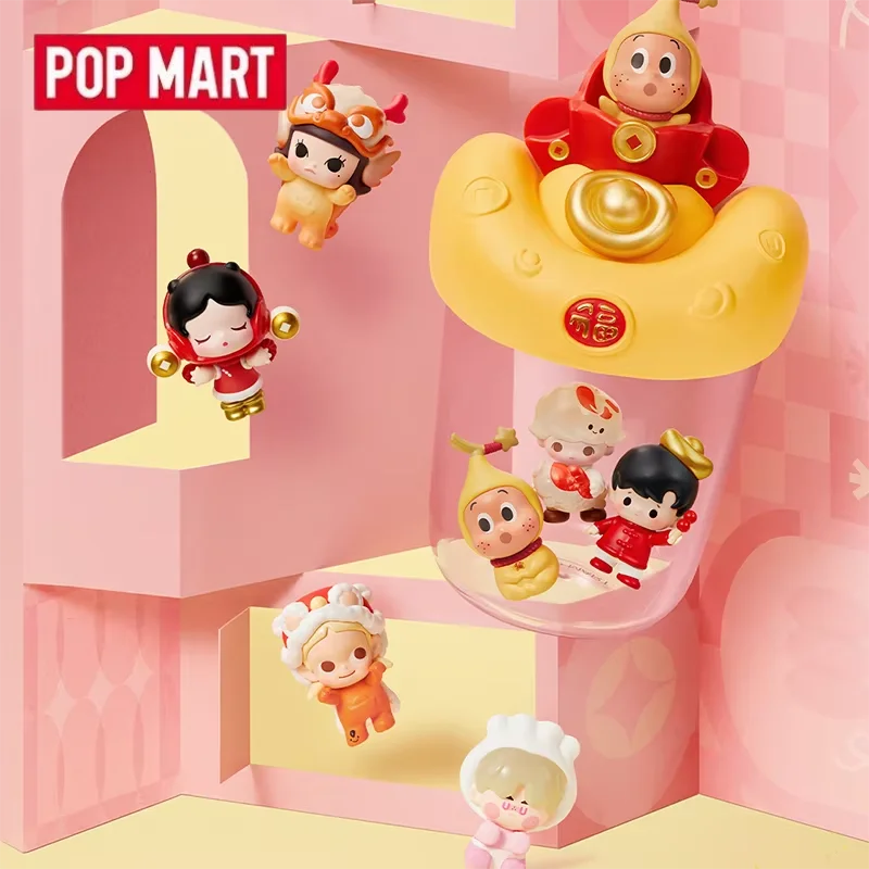 

POPMART POP BEAN Лимитированная серия к Году Лошади: Мини-фигурки Mamafufu, серия Blind Box, Mystery Box, Guess Bag, милые аниме-игрушки
