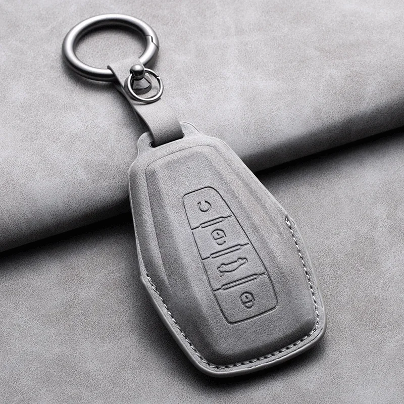 Leather Car Remote Key Case Cover for Geely for Geely Coolray X6 X7 EX7 Emgrand Global Hawk GX7 Kulrey GT GC9 Atlas Boyue NL3