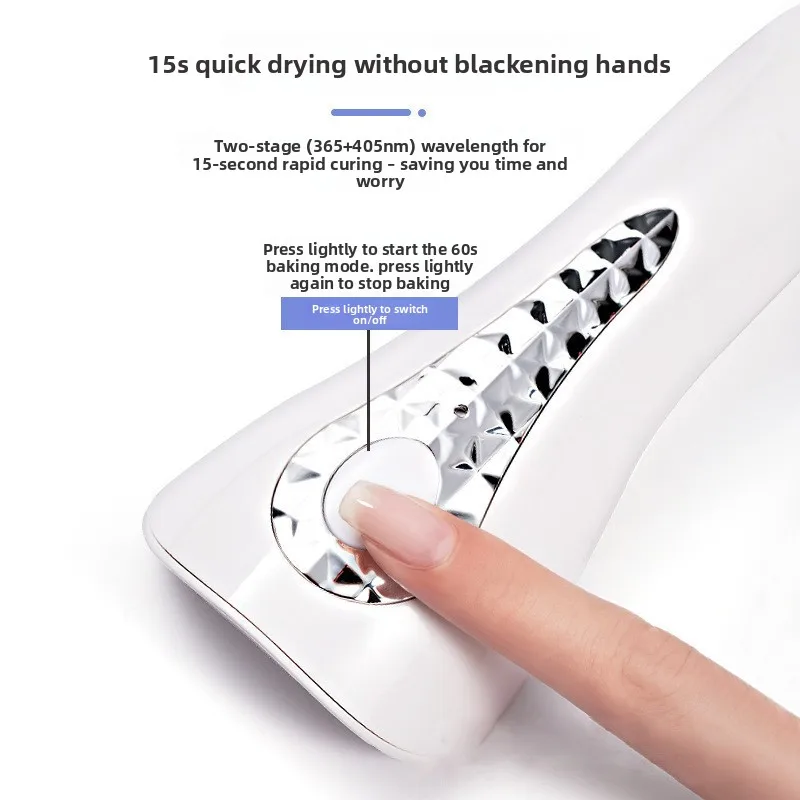 Nail art handheld phototherapy lamp portable charging model red light not black hand quick drying nail oil glue dryer