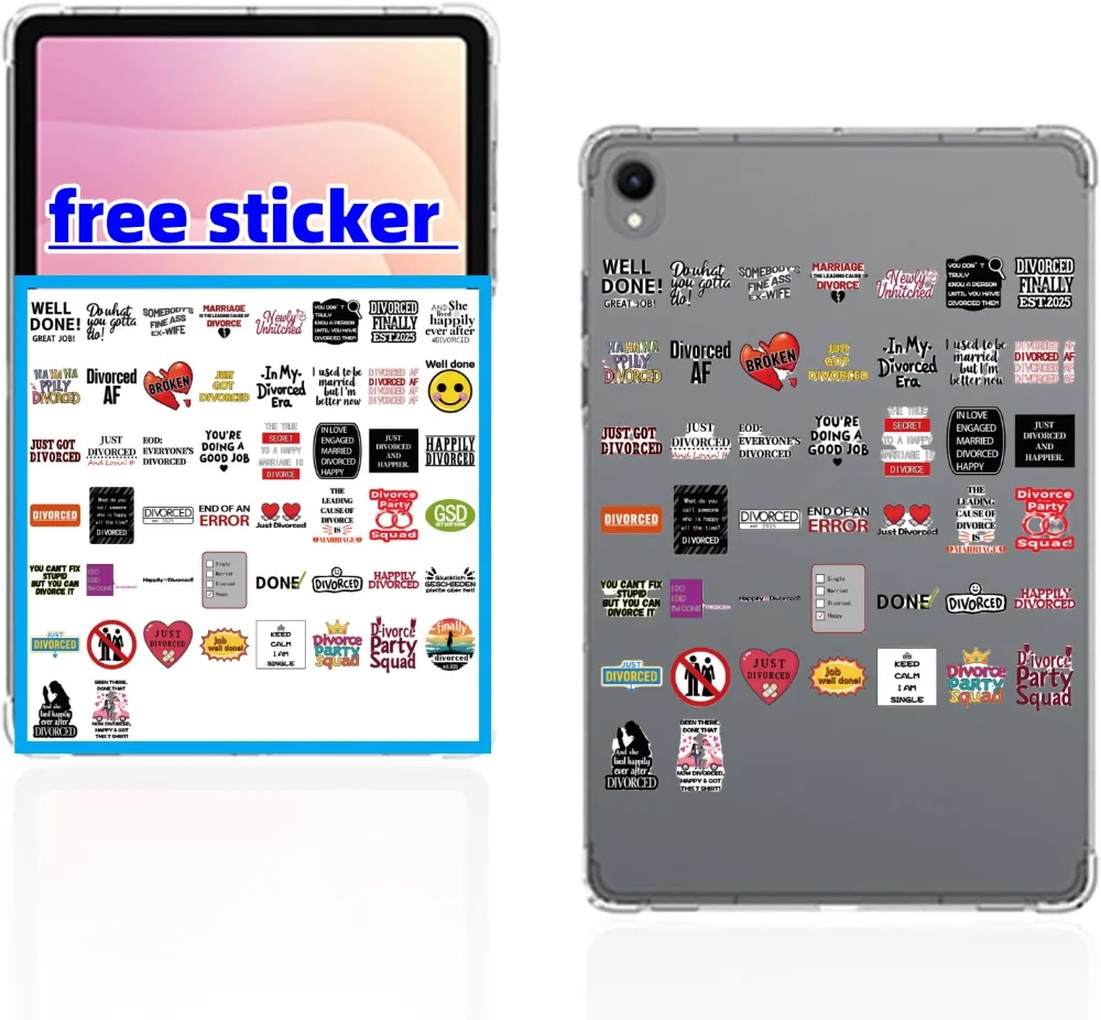 

For Samsung Galaxy Tab S11 2025 11 DIY Graffiti Clear Tablet Case Slim Lightweight TPU Transparent Back Cover Give Gift Sticker